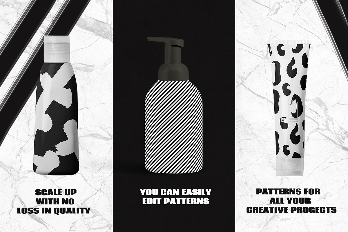 Black and White Geometric Patterns, a Pattern Graphic by ComelyPics Shop (Photo 2 of 7)