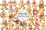 Christmas Gingerbread Man Clipart, an Illustration by OK Design (Thumbnail 1 of 5)