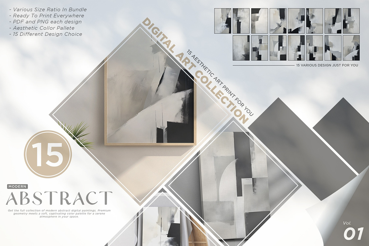 Abstract minimalist  Modern Painting, a Decorative Illustration by Vibrand Studio (Photo 5 of 11)