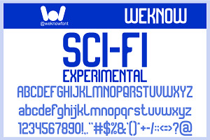 Scifi Experimental Font