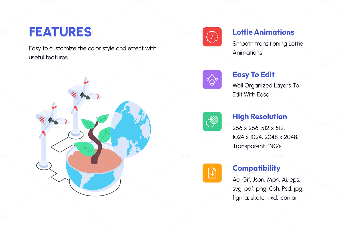 Animated Isometric Ecosystem Icons, a Duotone Icon by Vectors Market (Photo 2 of 12)