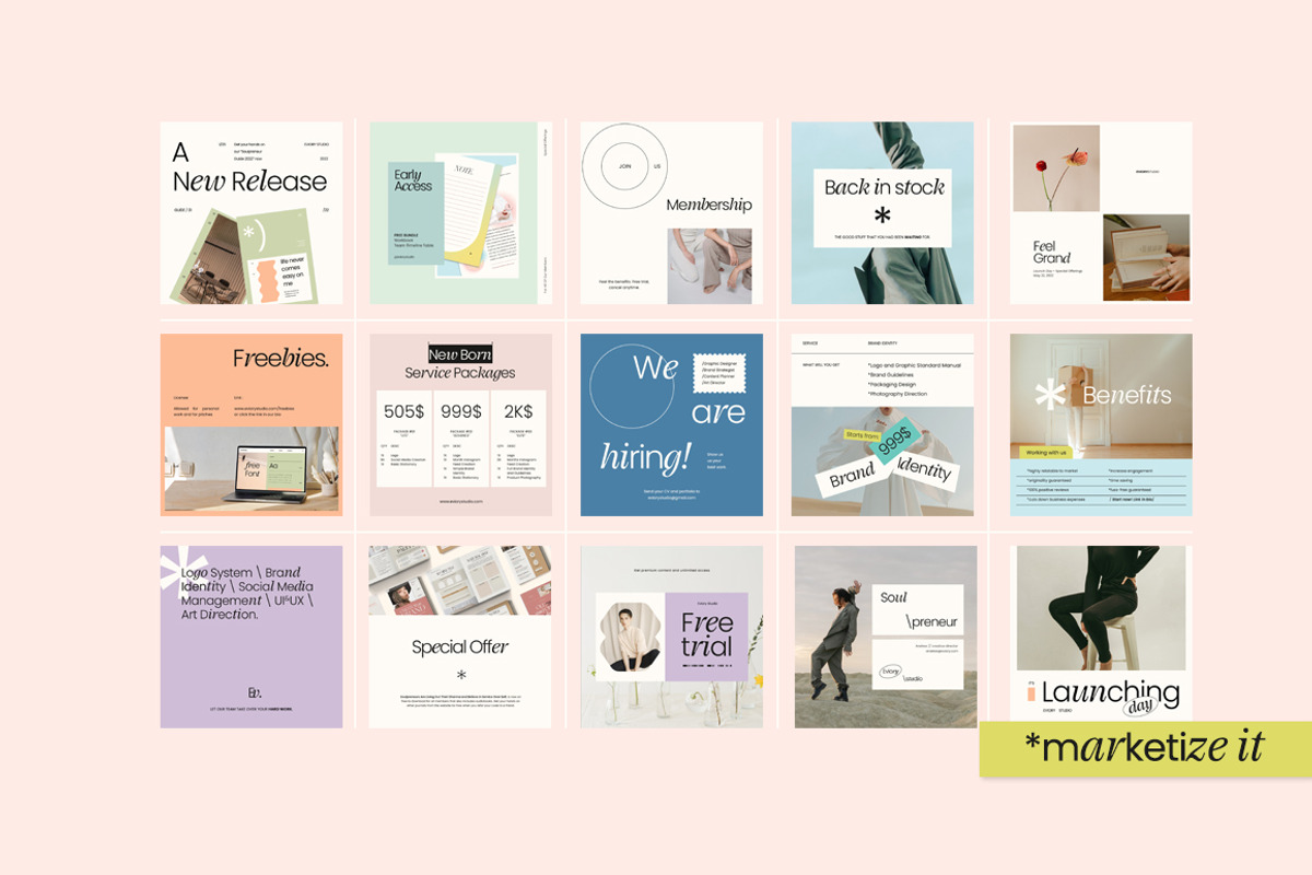 MIEL / Social Media Pack, a Social Media Template by Eviory (Photo 16 of 28)