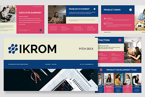 Ikrom : Saas Pitch Powerpoint, a Presentation Template by Punkl Camp