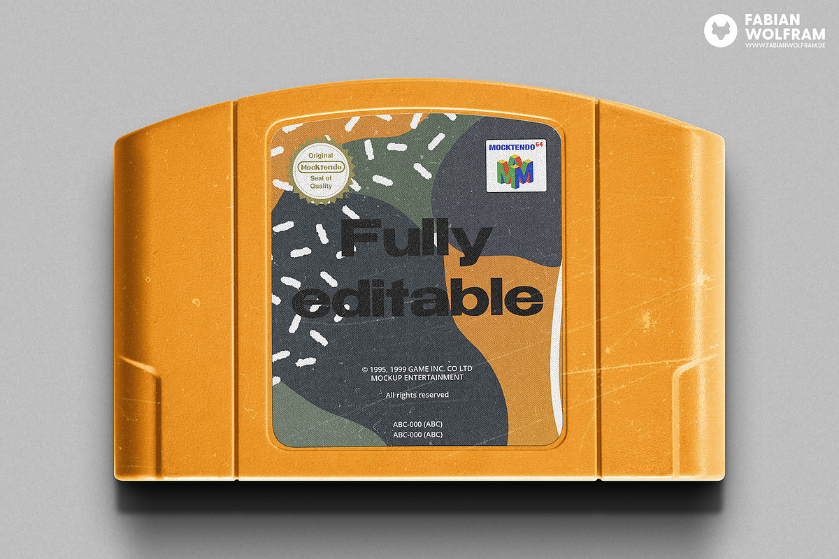 Nintendo N64 Cartridge Mockup, a Packaging Mockup by Fabian Wolfram (Photo 8 of 17)