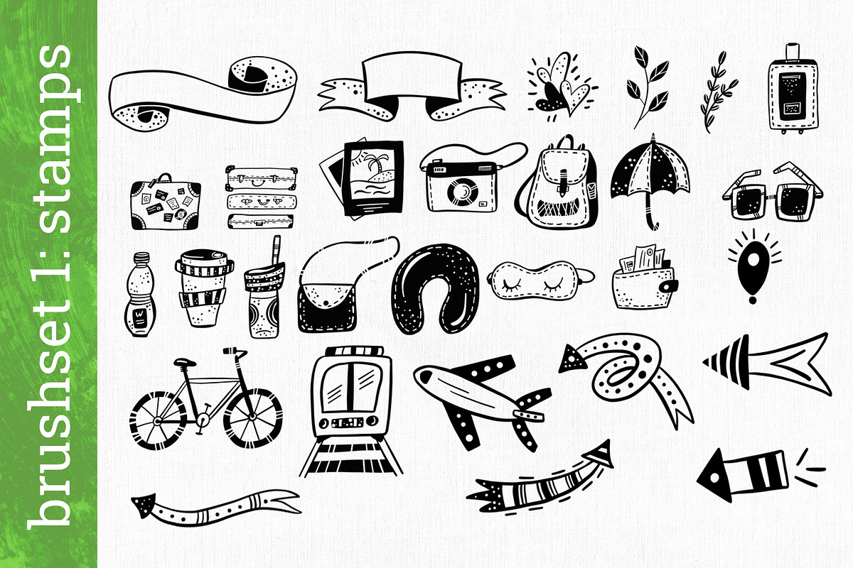 Travel Brush Box for Procreate, a Brush Add-On by Gray Cat Graphics (Photo 4 of 9)