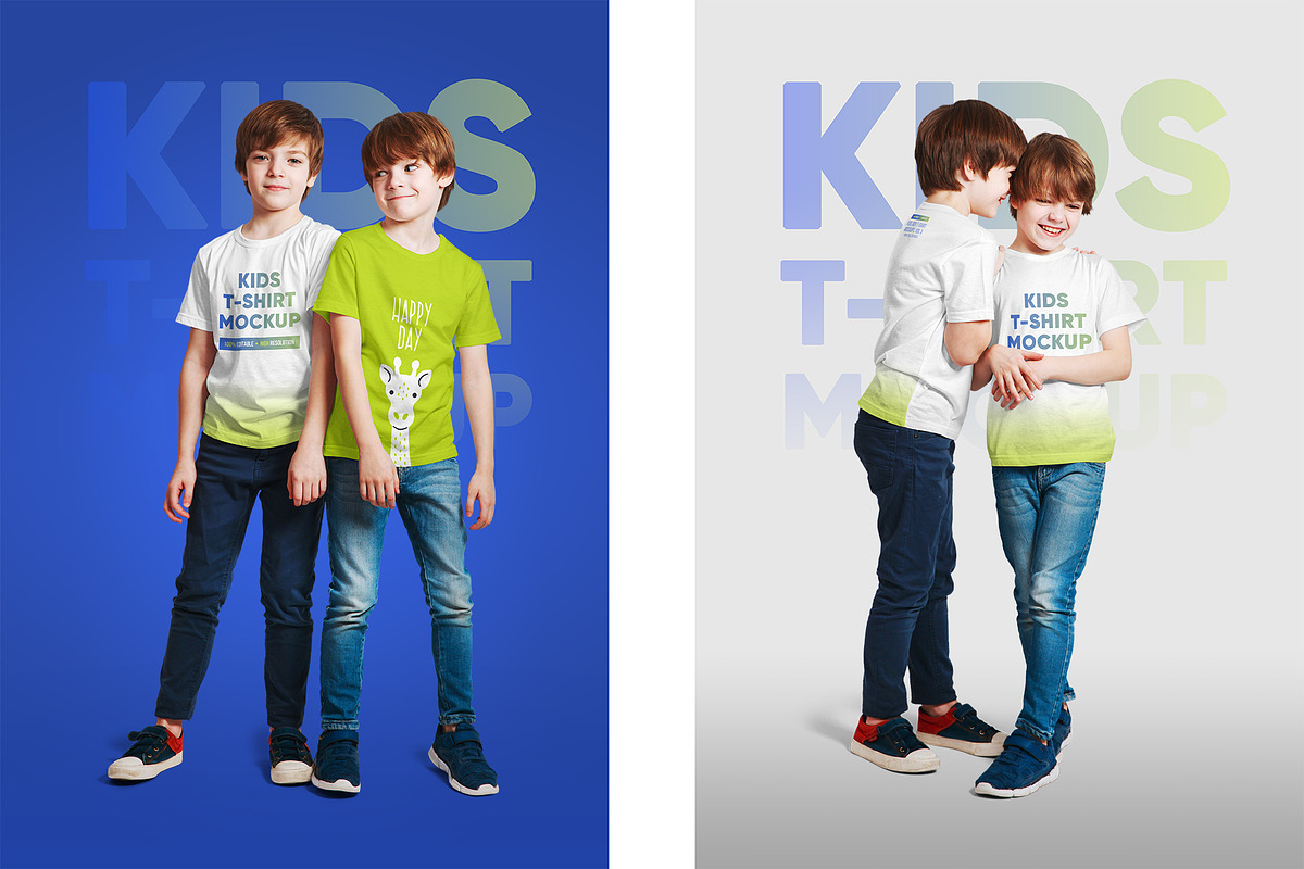 Mixed Kids T-Shirt PSD Mockups Vol5, a Shirt Mockup by Hi, Mock-Up! (Photo 8 of 15)