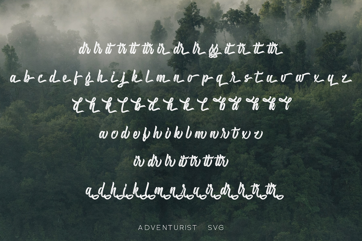 Adventurist - SVG Script Font, a Script Font by Surplus Type Co (Photo 6 of 11)