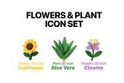 Flowers and Plant 3D Icons set, an Icon by Iwanistic (Thumbnail 5 of 6)