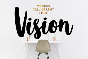 Vision bold script font