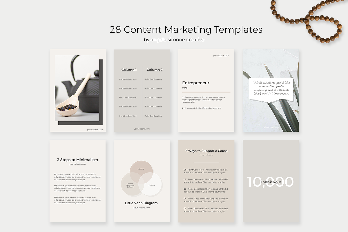 Pinterest Content Marketing Template, a Social Media Template by angela simone creative (Photo 5 of 22)