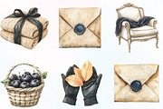 Beige & Black Autumn Clipart, an Illustration by CraftArtStudio (Thumbnail 3 of 6)