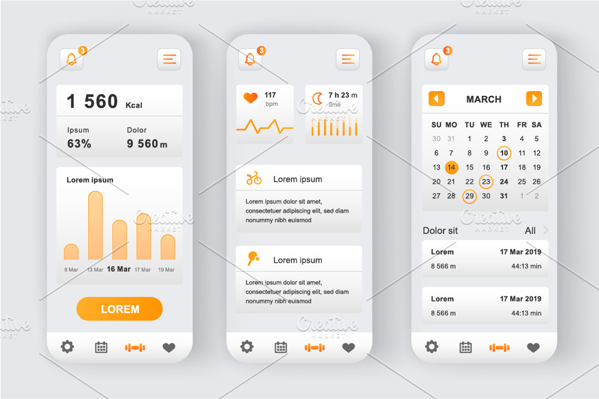 Unique Mobile App UI Kit, an App Template by alexdndz (Photo 13 of 36)