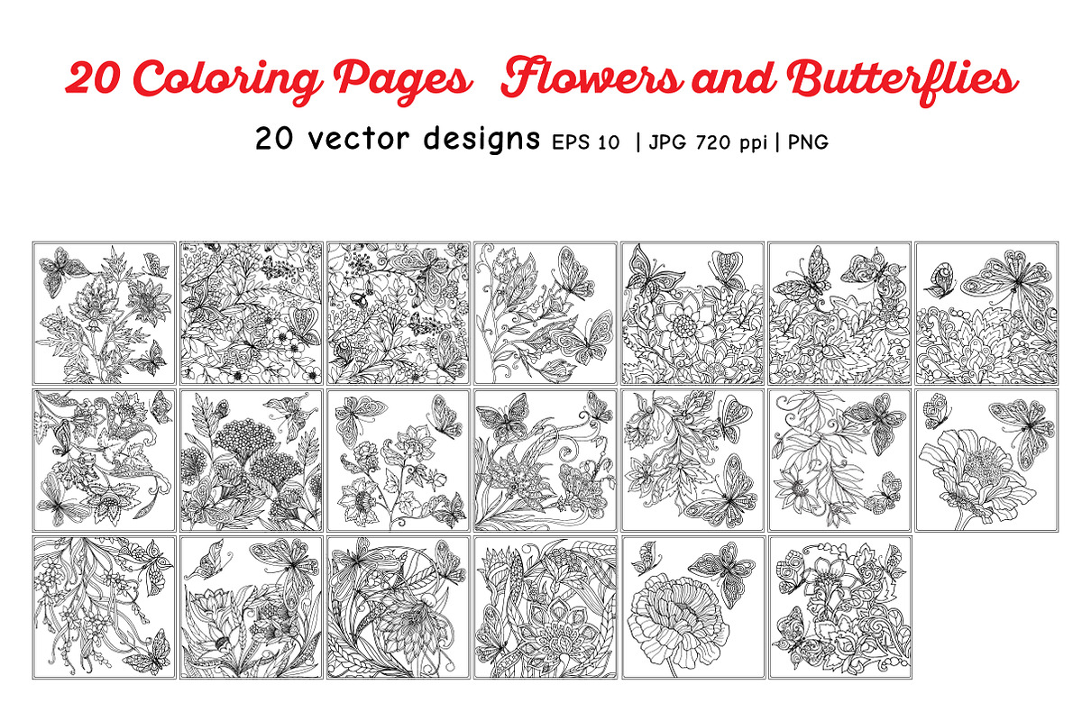 Flowers and Butterflies, a Decorative Illustration by Elen-Lane (Photo 2 of 5)