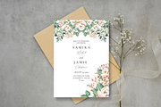 Pink Flower  Wedding Invitation, an Invitation Template by Weddinginvitation by Fati (Thumbnail 1 of 2)