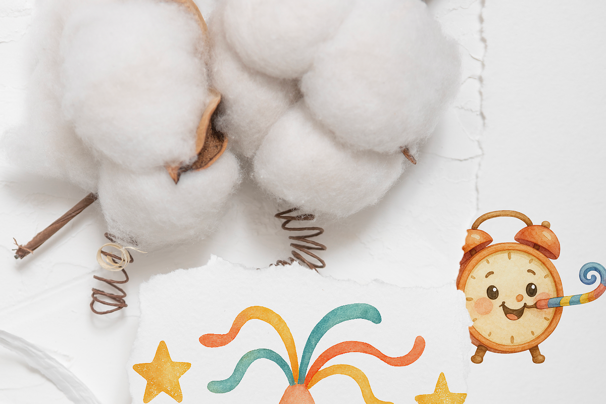 19 New Year Watercolor Clipart, a Decorative Illustration by Pati Charm Studio (Photo 8 of 8)