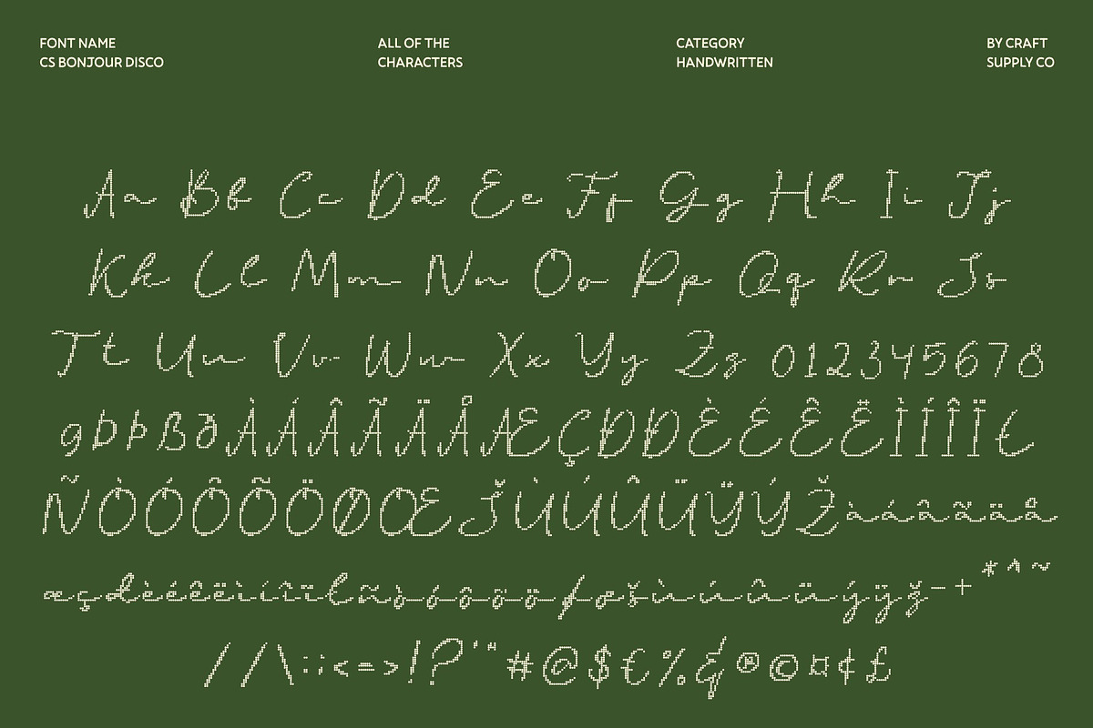 CS Bonjour Disco, a Script Font by Craft Supply Co. (Photo 8 of 8)