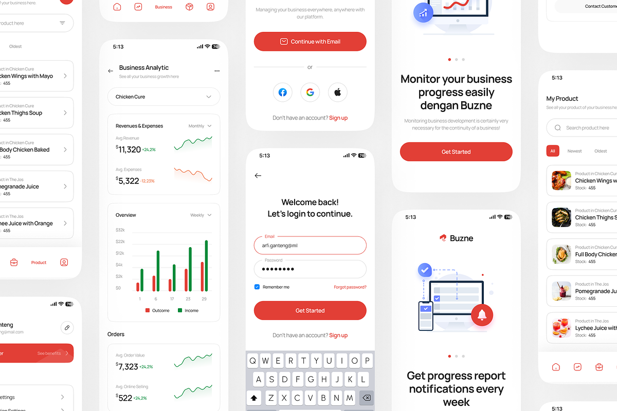 Buzne - Business Management App, an App Template by pickolabstudio (Photo 6 of 6)
