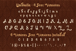 Umbrella - 4 Display Fonts