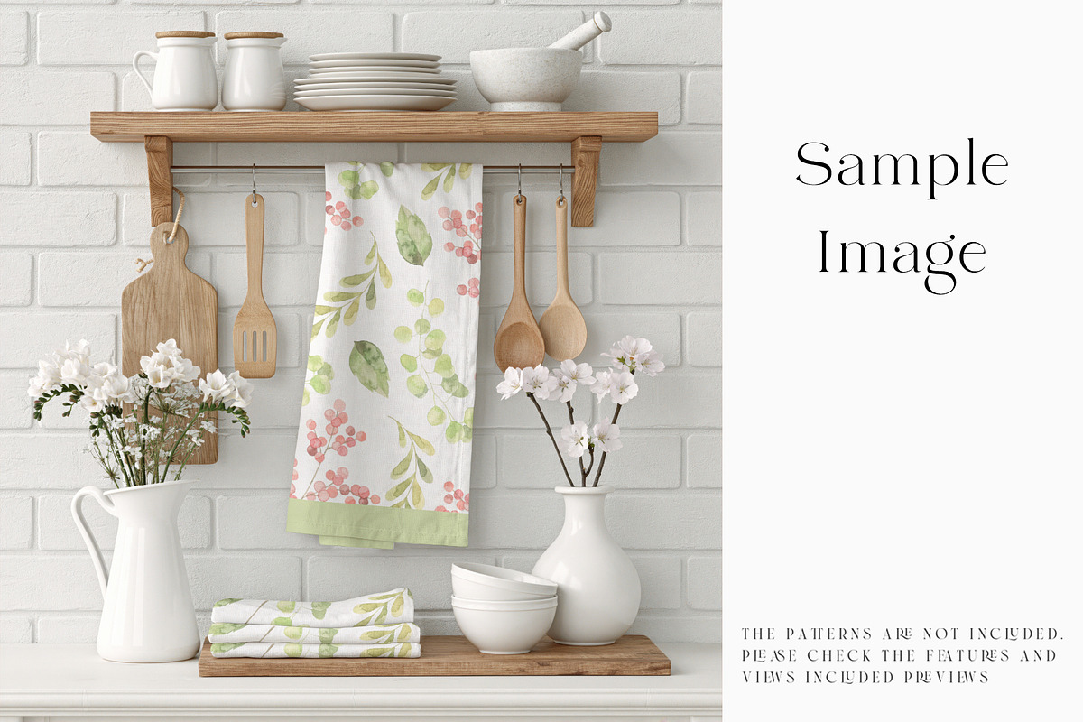 Kitchen Towel Mockups, a Household Mockup by mock-ups (Photo 6 of 15)