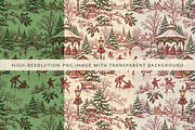 Vintage Holiday Toile Pattern Bundle, a Pattern Graphic by Olya Creative (Thumbnail 16 of 31)
