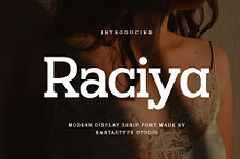 Raciya Modern Display Serif Font