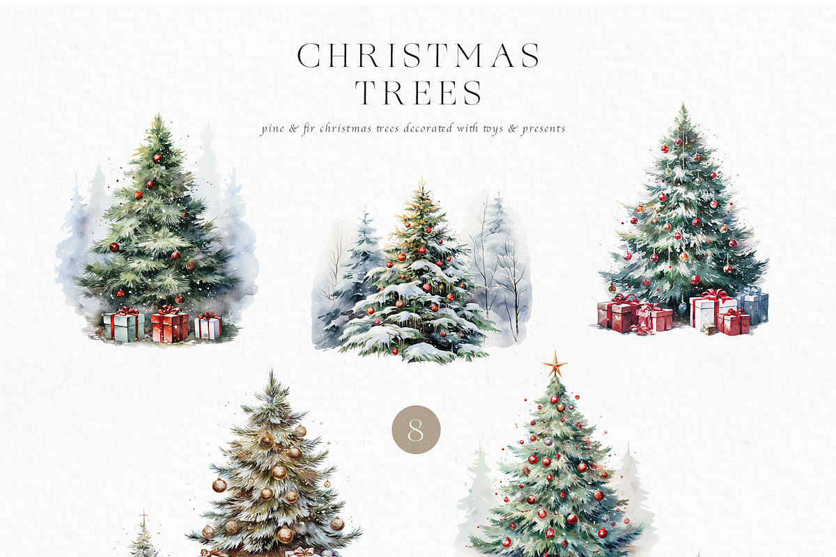 Christmas Holiday Vintage Collection, a Decorative Illustration by Veris Studio (Photo 10 of 12)