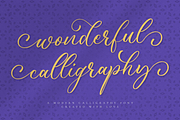 Wonderful Calligraphy, a Handwritten Font by RockboyStd (Thumbnail 1 of 12)