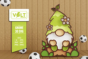 Summer Gnome 3D SVG Multilayered Cut, a Decorative Illustration by Volt_Design (Thumbnail 1 of 3)