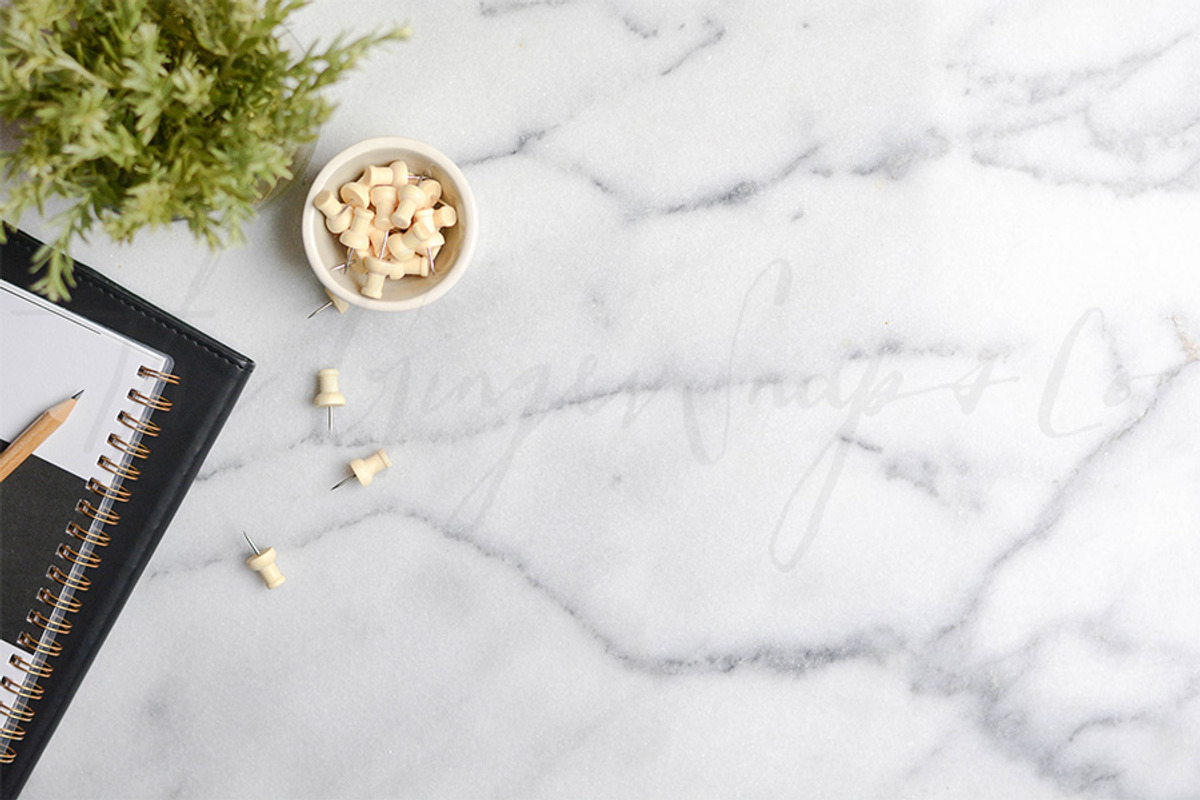 Neutral Styled Marble Desktop, a Mockup by The Ginger Snaps Co