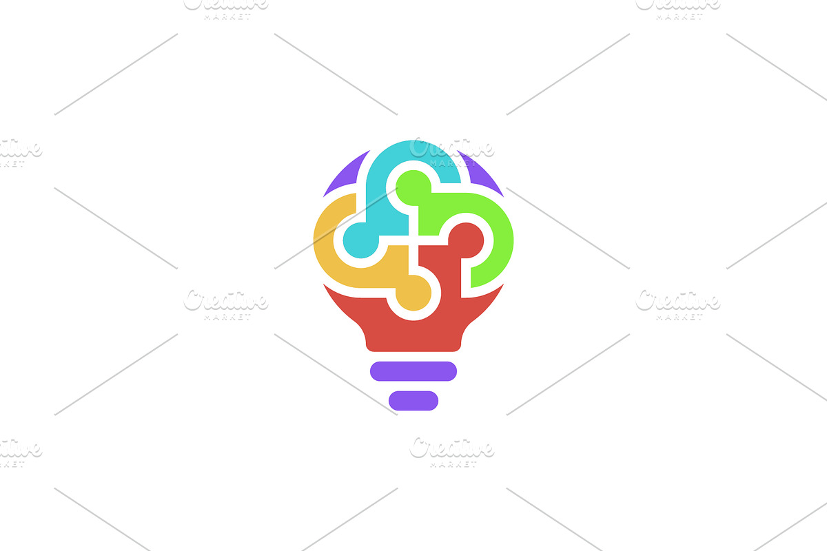 modern light bulb community logo, a Branding & Logo Template by Rasagama Studio