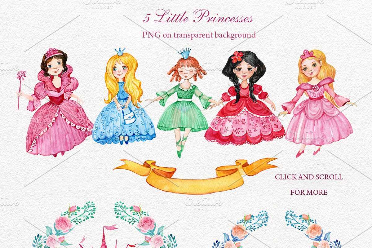 Little Princess watercolor, an Illustration by MitrushovaArt (Photo 2 of 6)