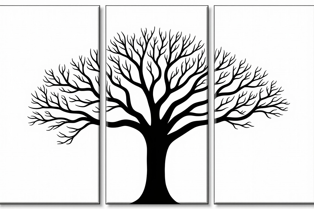 Multi-Panel Tree Silhouette Laser Cu, an Object Graphic by BIPLOB EXPERT (Photo 6 of 11)
