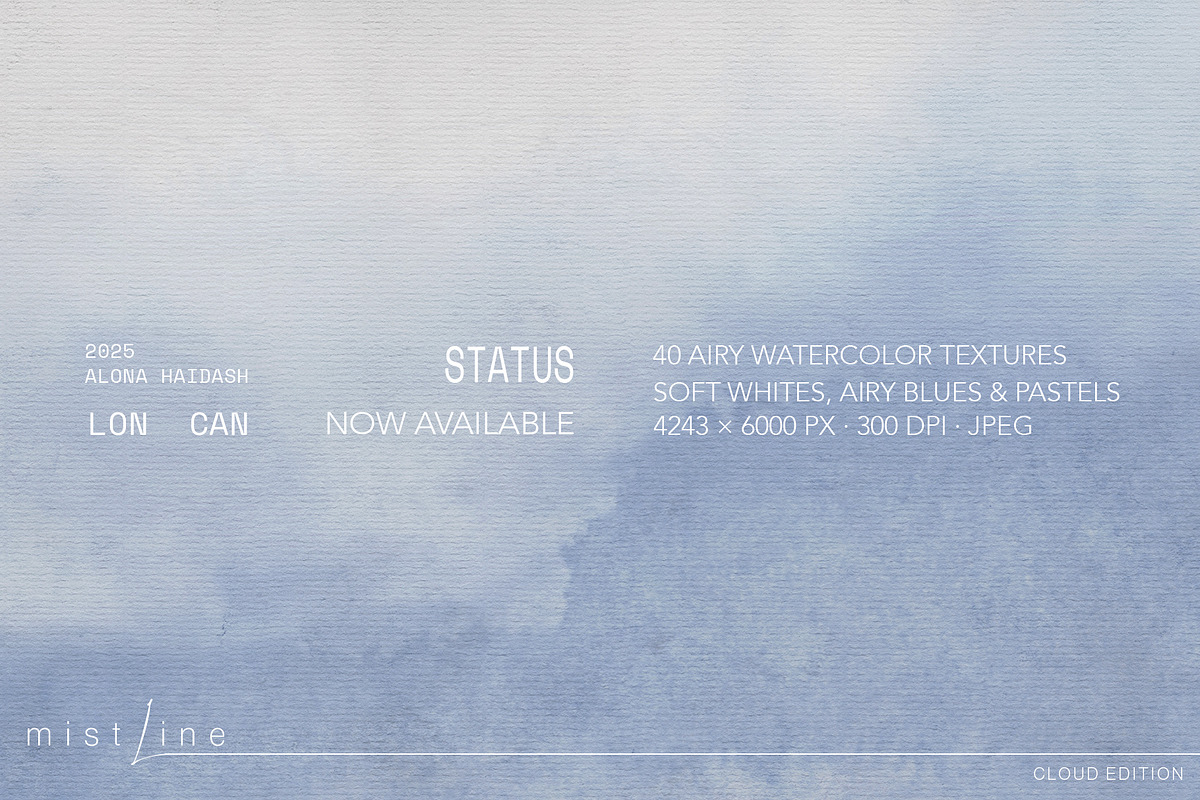 Mistline Cloud Watercolor Textures, a Background Graphic by alonahaidash (Photo 5 of 17)