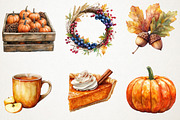 Happy Thanksgiving Elements Clipart, an Illustration by RobertsArt (Thumbnail 4 of 7)