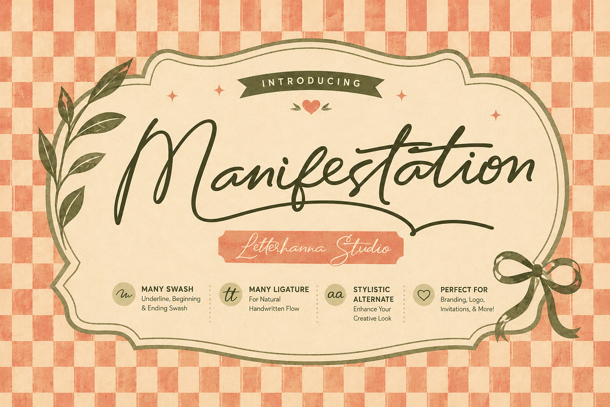 Manifestation, a Handwritten Font by Letterhanna Studio (Photo 1 of 15)