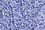 Blue Watercolor Foliage Repeat Print, a Pattern Graphic by SirenaArt (Thumbnail 4 of 17)