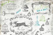 Vintage Paris- French Brush Set, a Brush Add-On by Le Paper Cafe (Thumbnail 3 of 5)