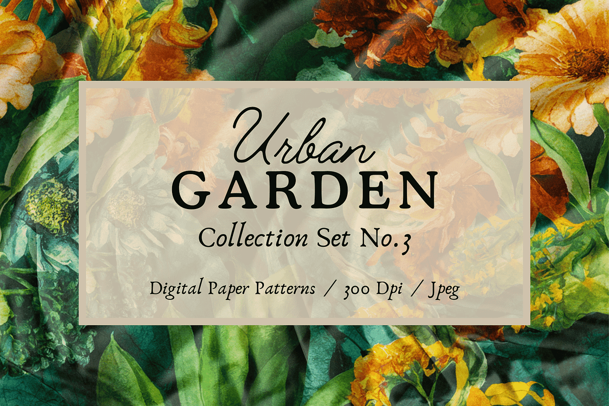 Urban Garden Botanical Patterns #3, a Background Graphic by Happy Creators Co. (Photo 1 of 7)