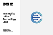 Minimalist Letter C Technology Logo, a Branding & Logo Template by Luxury Logos (Thumbnail 1 of 4)