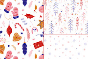 Vivid Christmas Cliparts & Patterns, a Seasonal Illustration by OkPen (Thumbnail 6 of 13)