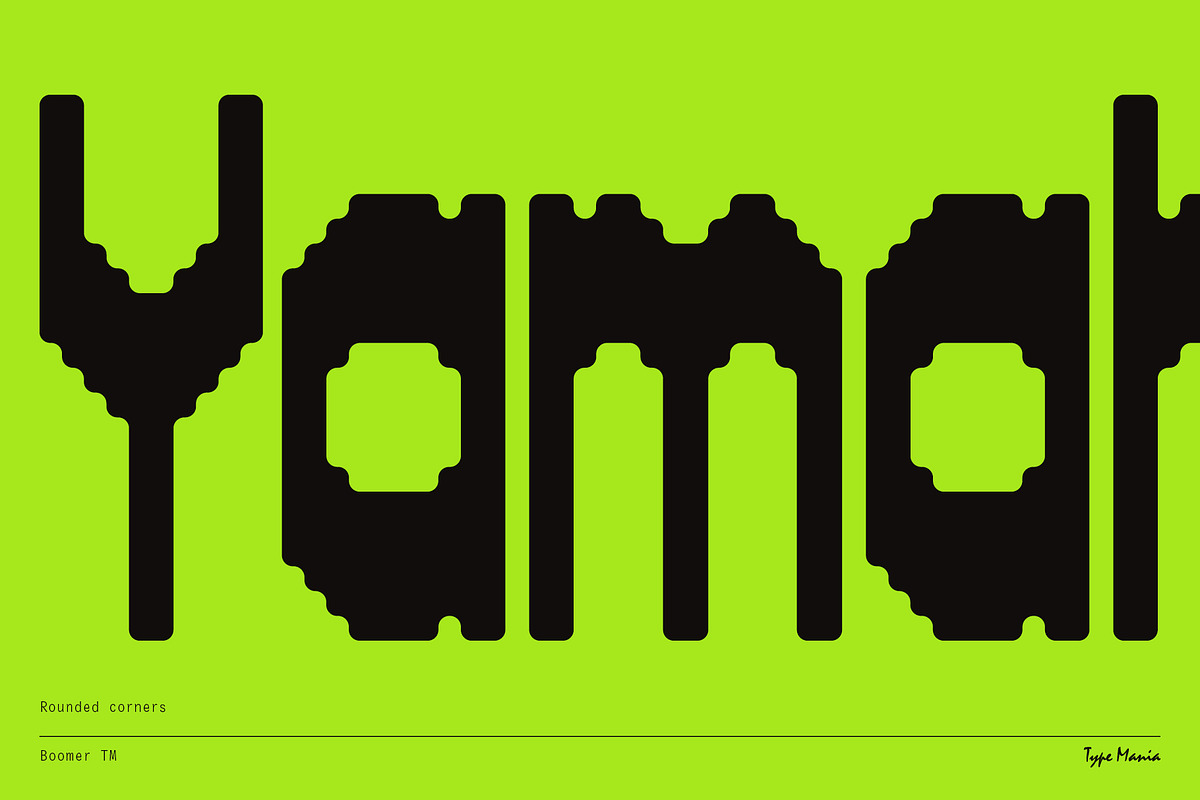 Boomer TM – Funky Pixel Font, a Sans Serif Font by Type Mania (Photo 9 of 10)