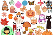 Autumn Aesthetic Sticker Pack, a Seasonal Illustration by Noorist (Thumbnail 1 of 68)