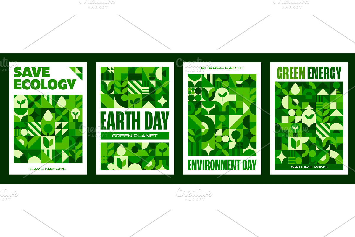 Environment ecology green posters, a Decorative Illustration by Vector Tradition