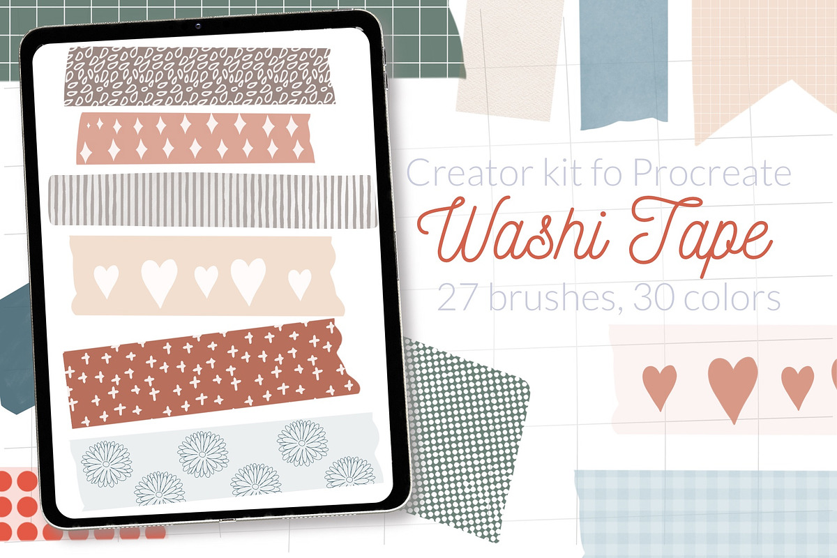 Stamp brushes bundle for Procreate, a Brush Add-On by Let's Art (Photo 5 of 19)