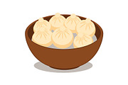 Steamed Dumpling Bowl Clipart, an Object Graphic by Gfx_Store (Thumbnail 5 of 13)