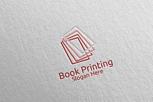 Book Printing Company Logo Design 88