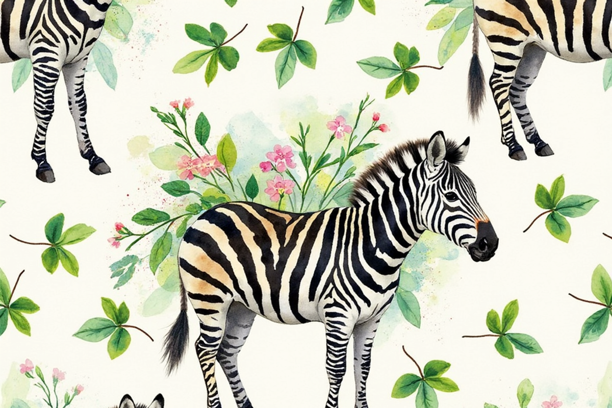Zebra Seamless Pattern, a Pattern Graphic by PLUM&FIGS (Photo 1 of 6)