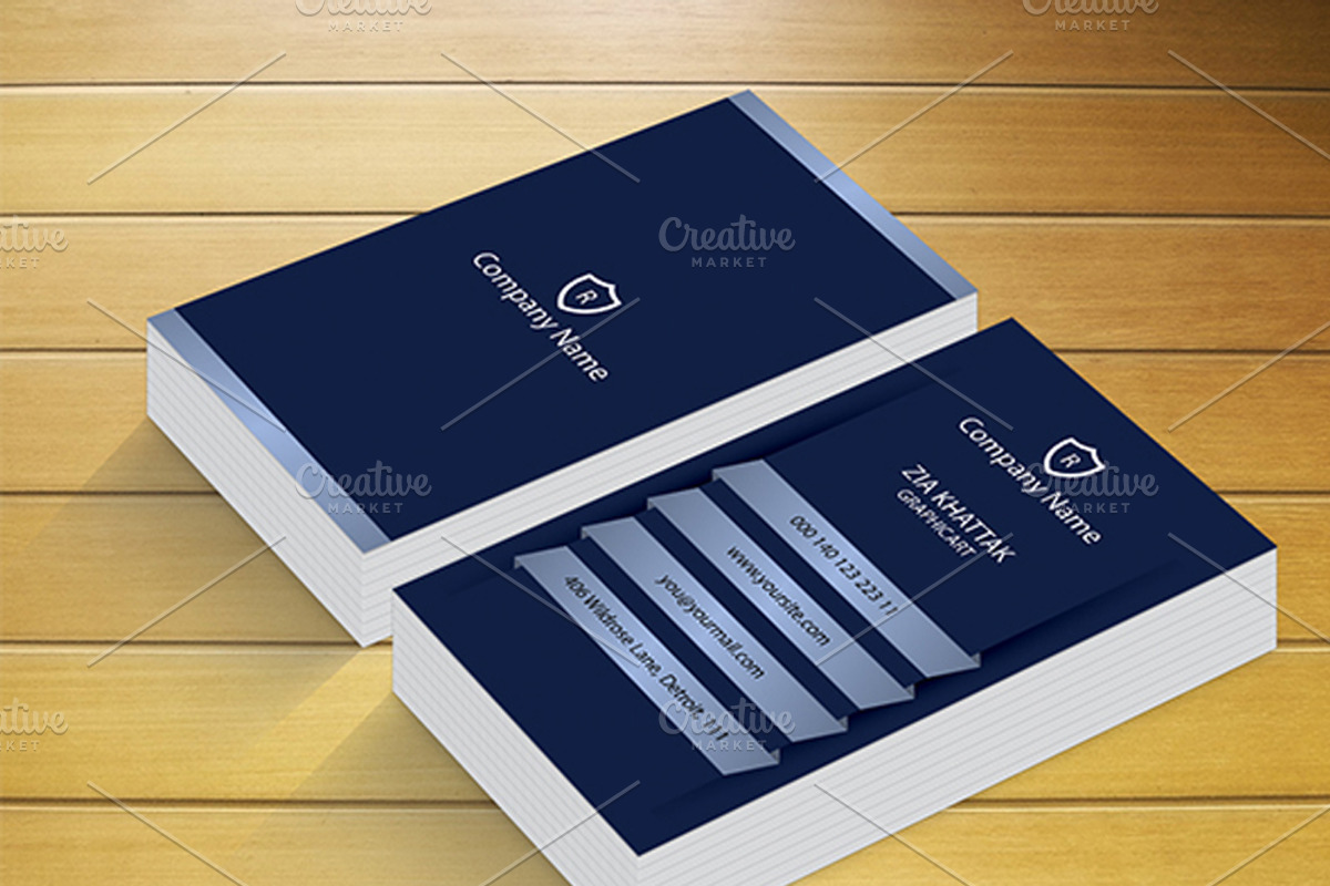 Modern Stylish Business Card, a Business Card Template by Zia Grfx (Photo 2 of 2)