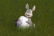 Easter Bunny Papercraft template, a Pattern Graphic by PolyFish (Thumbnail 1 of 8)