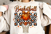 Retro Basketball Mom Life PNG,, an Illustration by CreationArt (Thumbnail 1 of 9)